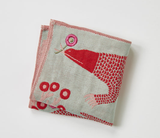 morita MiW gauze towel handkerchief - Komodo Dragon