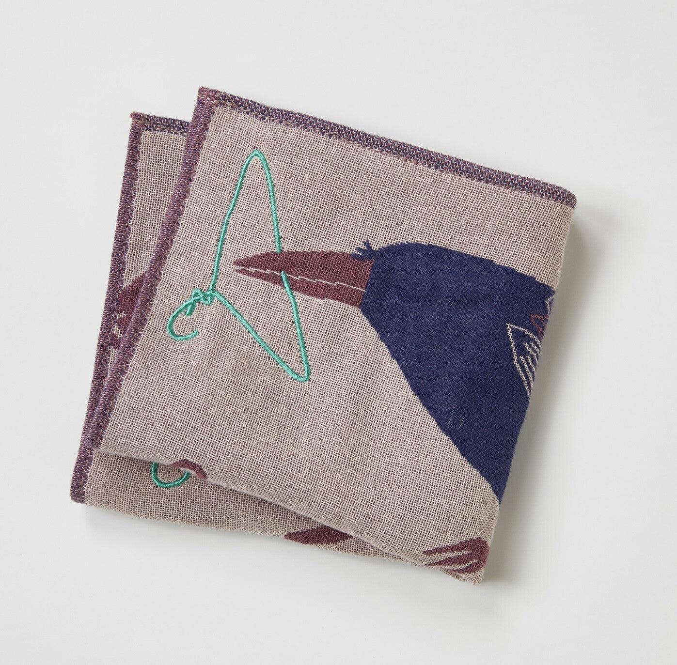 morita MiW gauze towel handkerchief - Raven