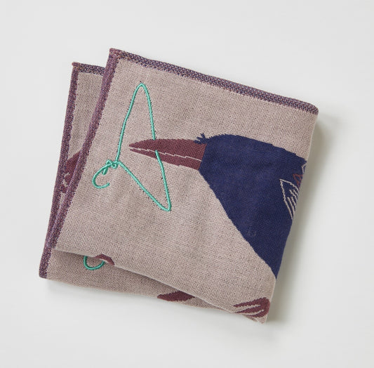 morita MiW gauze towel handkerchief - Raven