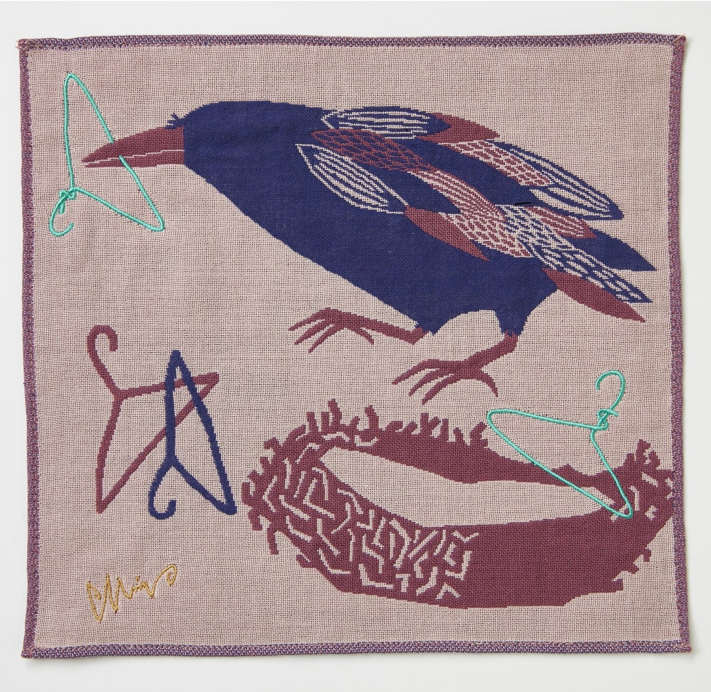 morita MiW gauze towel handkerchief - Raven