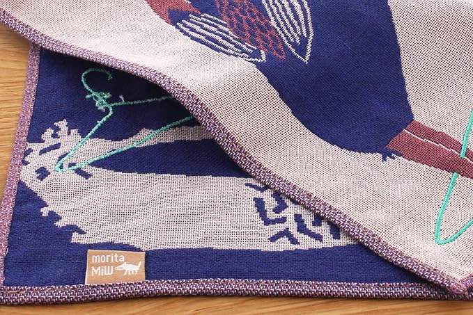 morita MiW gauze towel handkerchief - Raven