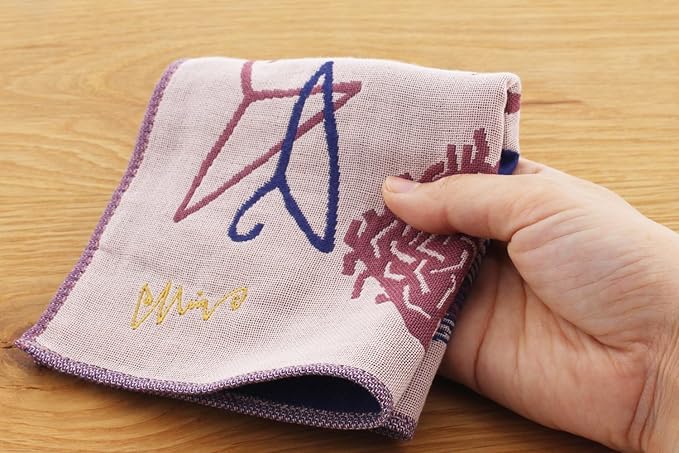 morita MiW gauze towel handkerchief - Raven