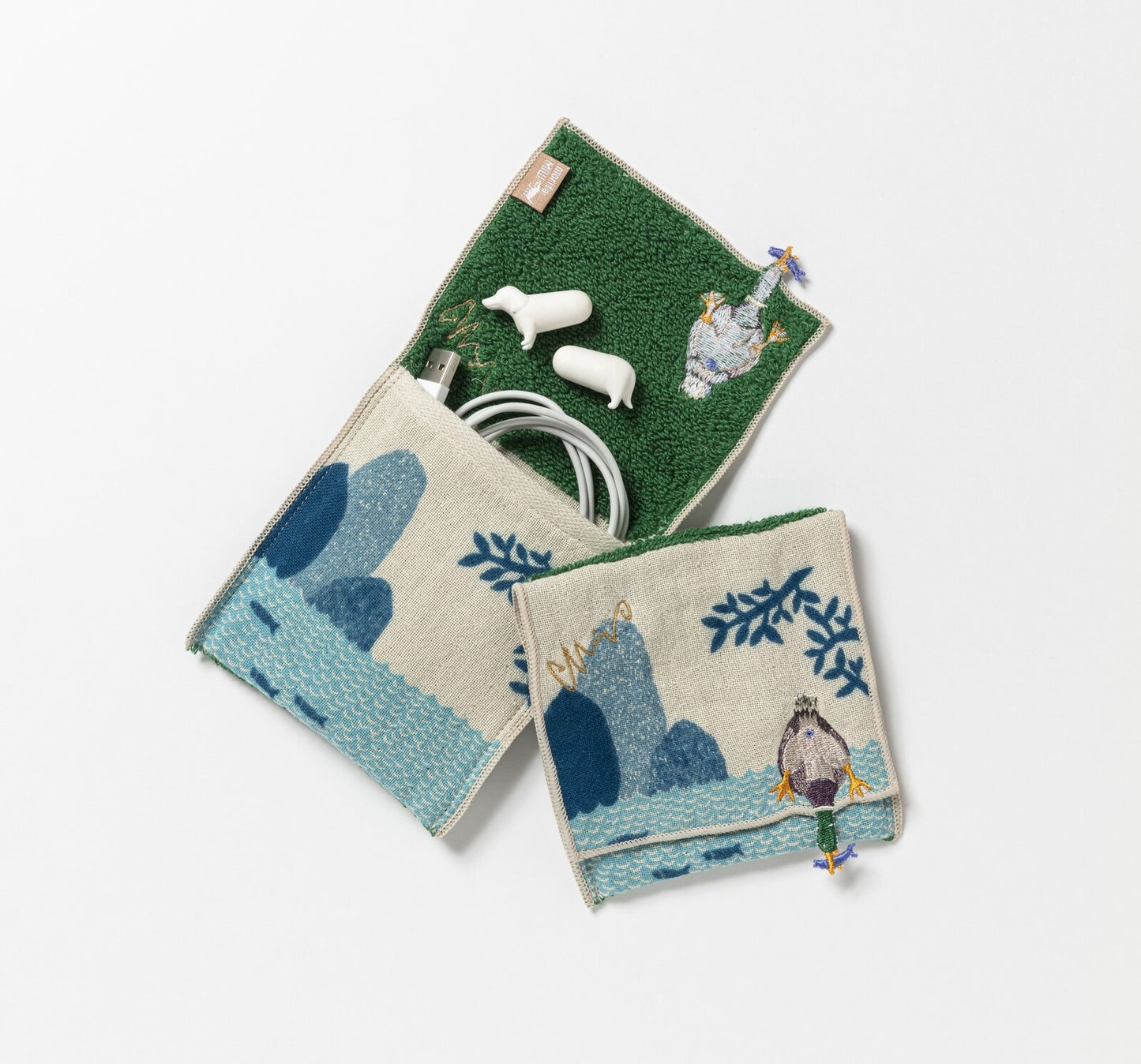 morita MiW gauze handkerchief pouch - Little Duck Fishing